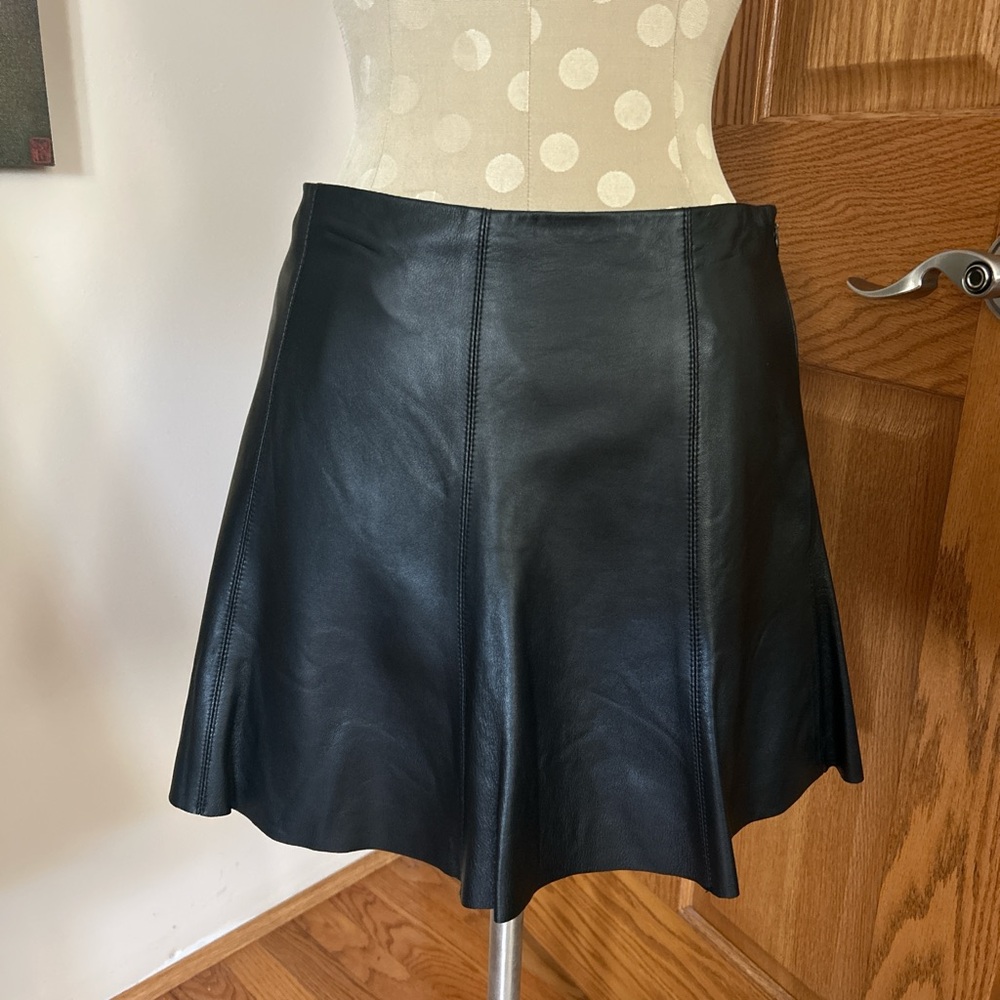 Victorias Secret Black Leather Skirt 2